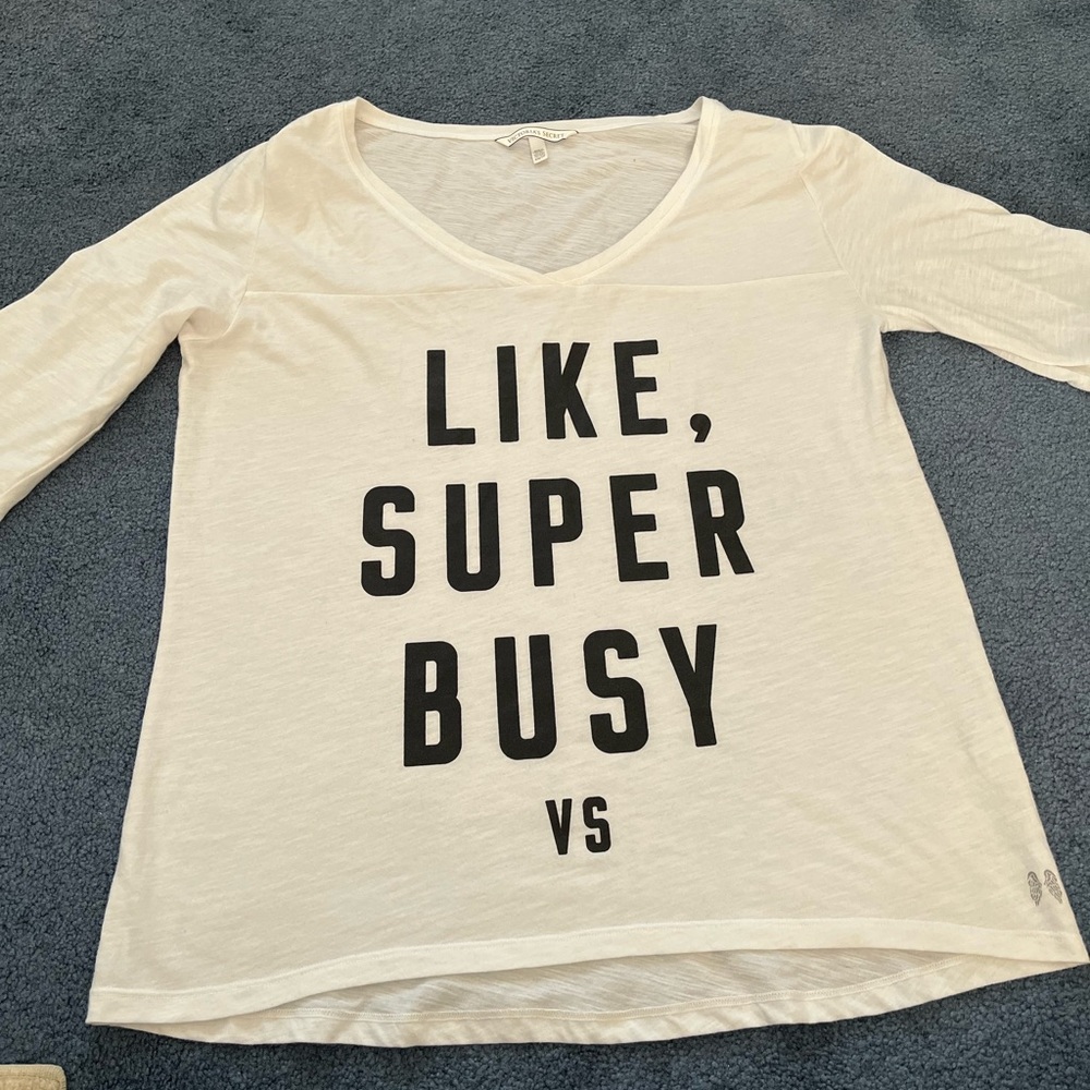 Victoria's Secret Women's White Long Sleeve Top